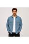 Reeport Long Sleeve Plus Size Men's Denim Shirt - 7644 - 2