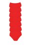 7 Pieces Tutku Women's High Waist Bato Thick Rubber Panties Red