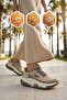 Flystep g Beige Memory Foam Unisex Sports Shoes - 2