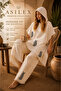 Hooded Muslin Poncho Set, Oversize 2-Piece 100% Cotton Set (Poncho + Pants) - 2