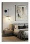 Modern Lighting, Wall lamp, Light, Gold and Black Color, 37x20 cm, Suitable for bedroom and living room, Adjustable height - 6