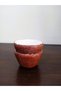 Set of 2 Decorative Snack Bowls Terracotta & Vanilla Color – Handmade Unbreakable Presentation Bowl 10 cm - 5