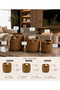Natural Wicker Basket Set of 3 Decorative Organizer Laundry Toy Storage Basket - 2