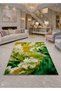 Sdt Green Cloud Patterned Modern Woven Base Decorative Carpet Sdt939