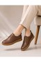 Genuine Leather Brown Orthopedic Women's Shoes