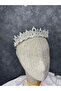 Sparkling Zircon Stone Bridal Crown Evening Dress Wedding Hair Accessory Modern Design - 5