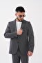 Slim Fit Mono Collar Striped Men's Suit