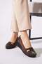 Lesfer double striped feta women's shoes brown leather - 4