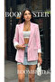 Women's Flam Linen Lined Blazer Summer Jacket – Striped Lining Detail Comfortable Fit Slim Jacket - 6