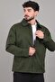 Diagonel Fabric Collared Zippered Seasonal Coat Pldp 3031_60391 - 2