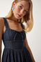 Corset Look Summer Tencel Dress Lub0337 Dark Blue - 5