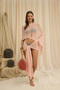 Minori Tied Salmon Knitwear Pareo Shawl - 6