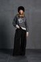 Black Pleated High Waist Pants 18205