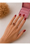 Elegant Red Stone Clover Model Stress Ring – Adjustable, Luminous, and Stylish Design - 2