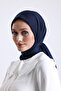 Plain Stitched Cheesecloth - Women's Headscarf |   Embroidery Writing Flat India 100X100 cm - 3