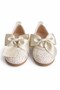 Mia&Lui Girls' Shiny Ribbon Detailed Ballerinas 21-35 White - 3