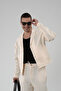 Trend Biz Oversize Blazer Linen Bottom Top Men's Suit - 4