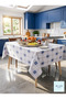 Tablecloth Fiber-Lined Pvc Non-Slip Stain-Resistant Wipeable Kitchen and Garden Table Cover. - 2