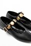 Inf-6363 Black Helmet Buckle Casual Shoes - 5