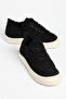 Shay Women's Braided Black Thick Sole Casual Women's Sneaker