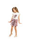 Sparkling Children's Shorts Skirt Set with Bow Pattern and Sequin Embroidery - Powder - 4
