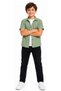 Boys' Urban Written Snap Closure Pocket Shirt T-Shirt Pants Three-Piece Stylish Shirt T-Shirt Pants Set - 2