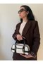 Women's Luna Model Lock Detailed Hand & Shoulder Bag with Gold Accessories - 6