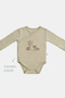 Natural Modal Cotton Newborn Double-Breasted Bodysuit Long Sleeve Snap Fastener Kimono Bodysuit L Forest Green - 8