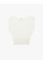 X Selected by Melis Ağazat - Boat Neck Viscose Blend Sleeveless Knitwear Blouse with Corset Detail - 4