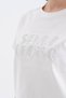 Women's 100% Cotton T-Shirt with Sequin Embroidery Detail on the Front - 6