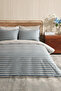 Forres Single 100% Cotton Duvet Cover Set - Indigo