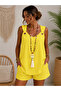 Women's V-Neck Bohemian Casual Blouse Shorts Set - 3