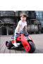 Rechargeable Kids Electric Motorcycle Tricycle with Button Control Light & Music Red - 2