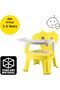 Baby Feeding Chair with Detachable Tray, Portable High Chair for Toddlers, Booster Seat with Back Support, Cushioned Cartoon Cover, Stackable, Safe Comfortable for Feeding/Playing - 6