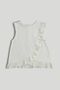 Cream Broderie Frill Blouse