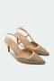 İnzagi Stone Embellished Women's Leather Heeled Shoes - 5