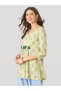 Green Rayon Floral Printed Peplum Top - 3