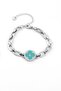Steel Silver Clover Detail Bracelet