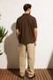Minnutu Men's Organic Cotton Polo Collar Regular Fit Brown T-Shirt - 5