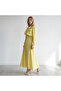 Women's Ruffled Poplin Dress-Yellow - 4