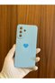 Samsung Galaxy 36 Heart Printed Inside Velvet Premium Silicone Phone Case (Blue) - 6