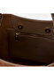 Women's Mink Gold Buckle Suede Shoulder Bag - 4