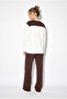 Women's Coffee Shawl Detailed Long Sleeve Basic T-Shirt Elastic Waist Loose Pants Modal Set 4126 60286249 - 6
