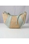 Croissant Style Straw Bag Hand and Shoulder Bag - 2