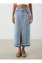 Slim Fit Women's Jean Skirt - 2