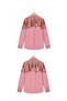 Women's Dusty Rose Hakim Collar Patterned Shirt Arm-25Y001013 - 3
