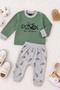 Baby Set Water Based Bicycle Print Skin-Friendly Long Sleeve 100% Cotton - 2