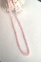Certified 4 mm Pink Quartz Natural Stone Necklace