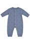 Isyiz Baby Patterned Snap Fastener Long Sleeve Jumpsuit 100% Cotton - 2