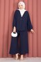 Kimonolu Casual Fit Summer Hijab Suit Navy Blue - 3